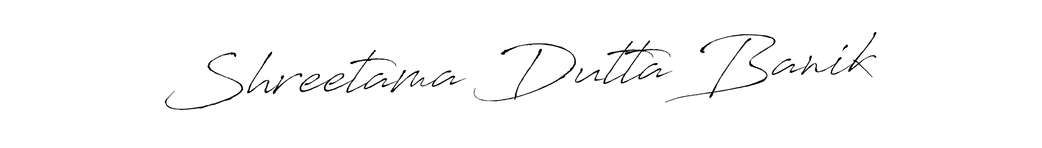 Antro_Vectra is a professional signature style that is perfect for those who want to add a touch of class to their signature. It is also a great choice for those who want to make their signature more unique. Get Shreetama Dutta Banik name to fancy signature for free. Shreetama Dutta Banik signature style 6 images and pictures png