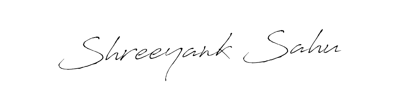 Create a beautiful signature design for name Shreeyank Sahu. With this signature (Antro_Vectra) fonts, you can make a handwritten signature for free. Shreeyank Sahu signature style 6 images and pictures png