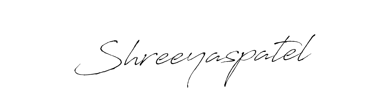 Create a beautiful signature design for name Shreeyaspatel. With this signature (Antro_Vectra) fonts, you can make a handwritten signature for free. Shreeyaspatel signature style 6 images and pictures png