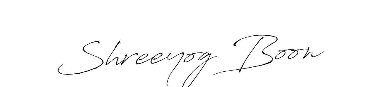 How to make Shreeyog Boon name signature. Use Antro_Vectra style for creating short signs online. This is the latest handwritten sign. Shreeyog Boon signature style 6 images and pictures png