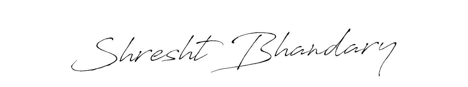 Make a beautiful signature design for name Shresht Bhandary. With this signature (Antro_Vectra) style, you can create a handwritten signature for free. Shresht Bhandary signature style 6 images and pictures png