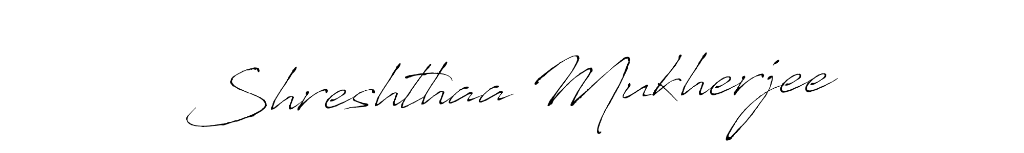 Design your own signature with our free online signature maker. With this signature software, you can create a handwritten (Antro_Vectra) signature for name Shreshthaa Mukherjee. Shreshthaa Mukherjee signature style 6 images and pictures png
