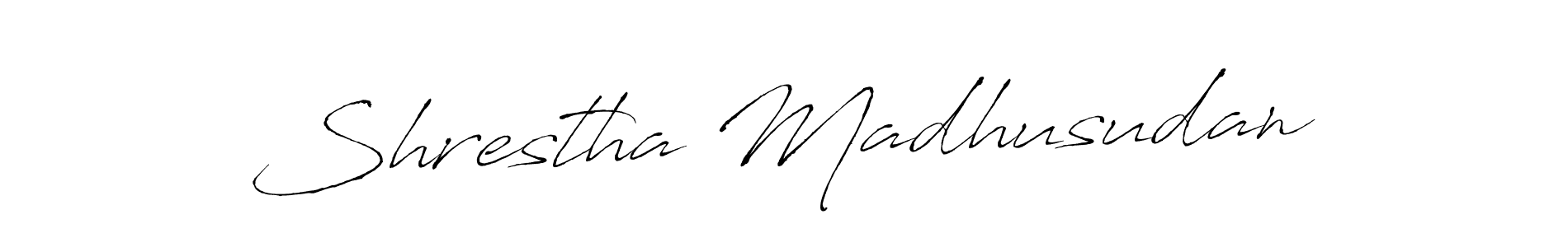 Design your own signature with our free online signature maker. With this signature software, you can create a handwritten (Antro_Vectra) signature for name Shrestha Madhusudan. Shrestha Madhusudan signature style 6 images and pictures png