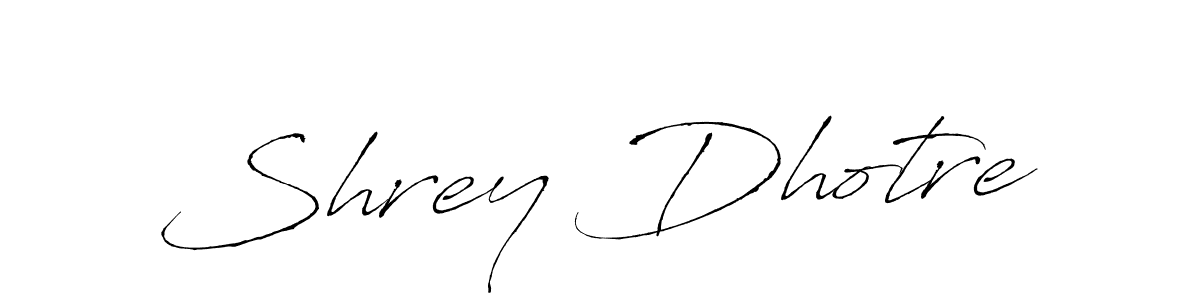 Make a beautiful signature design for name Shrey Dhotre. With this signature (Antro_Vectra) style, you can create a handwritten signature for free. Shrey Dhotre signature style 6 images and pictures png