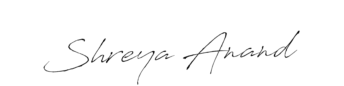 Make a beautiful signature design for name Shreya Anand. With this signature (Antro_Vectra) style, you can create a handwritten signature for free. Shreya Anand signature style 6 images and pictures png