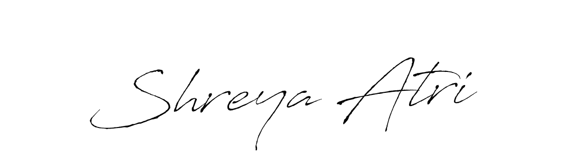 Design your own signature with our free online signature maker. With this signature software, you can create a handwritten (Antro_Vectra) signature for name Shreya Atri. Shreya Atri signature style 6 images and pictures png