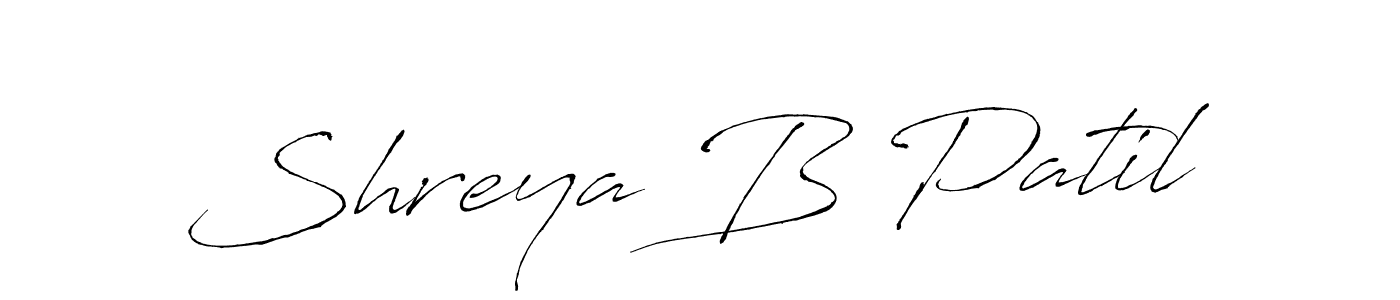 How to make Shreya B Patil name signature. Use Antro_Vectra style for creating short signs online. This is the latest handwritten sign. Shreya B Patil signature style 6 images and pictures png