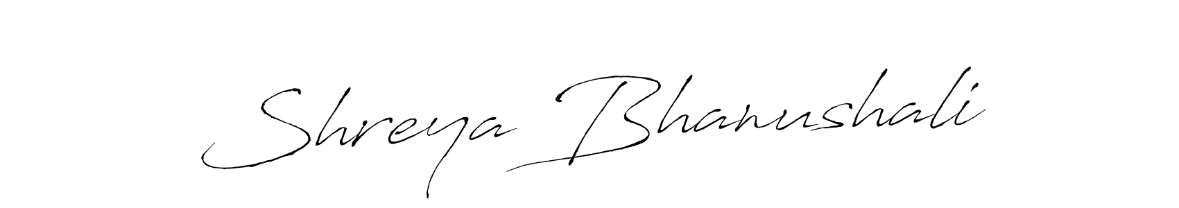 Create a beautiful signature design for name Shreya Bhanushali. With this signature (Antro_Vectra) fonts, you can make a handwritten signature for free. Shreya Bhanushali signature style 6 images and pictures png