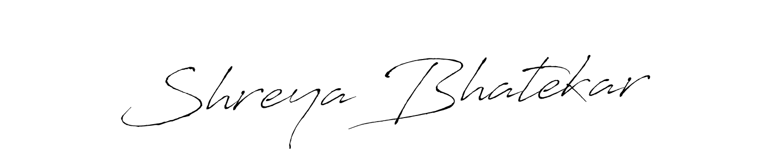 Design your own signature with our free online signature maker. With this signature software, you can create a handwritten (Antro_Vectra) signature for name Shreya Bhatekar. Shreya Bhatekar signature style 6 images and pictures png