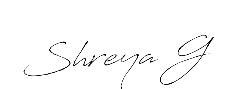 How to make Shreya G name signature. Use Antro_Vectra style for creating short signs online. This is the latest handwritten sign. Shreya G signature style 6 images and pictures png