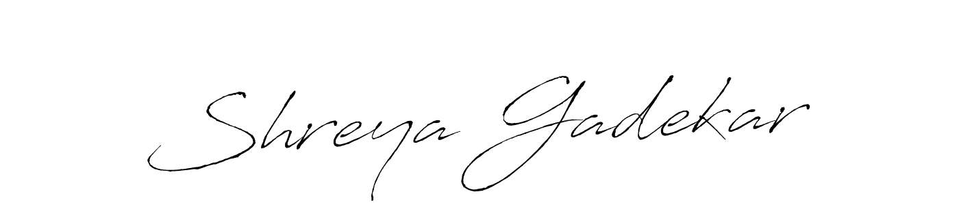 Create a beautiful signature design for name Shreya Gadekar. With this signature (Antro_Vectra) fonts, you can make a handwritten signature for free. Shreya Gadekar signature style 6 images and pictures png