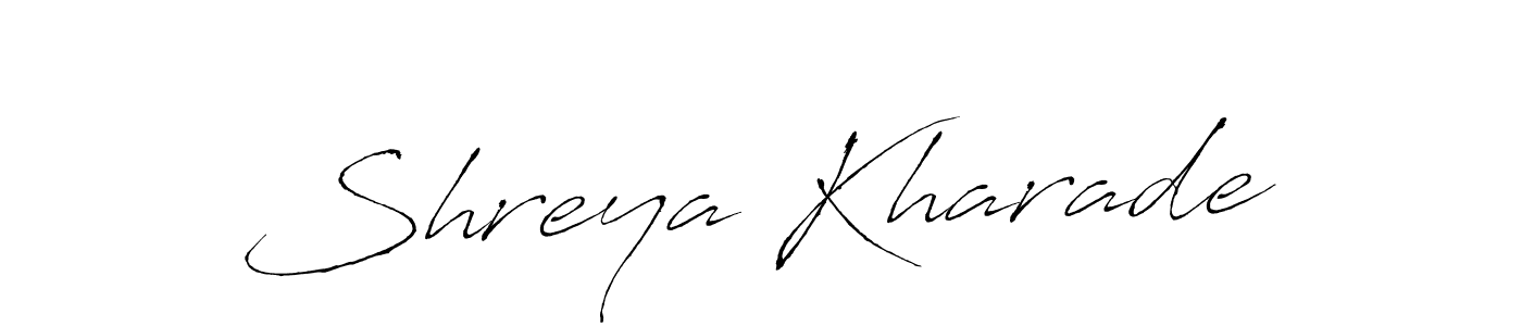 Make a beautiful signature design for name Shreya Kharade. With this signature (Antro_Vectra) style, you can create a handwritten signature for free. Shreya Kharade signature style 6 images and pictures png