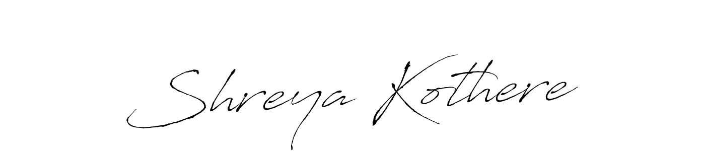 Design your own signature with our free online signature maker. With this signature software, you can create a handwritten (Antro_Vectra) signature for name Shreya Kothere. Shreya Kothere signature style 6 images and pictures png