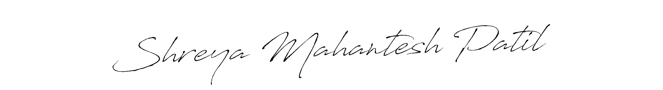 Make a beautiful signature design for name Shreya Mahantesh Patil. With this signature (Antro_Vectra) style, you can create a handwritten signature for free. Shreya Mahantesh Patil signature style 6 images and pictures png