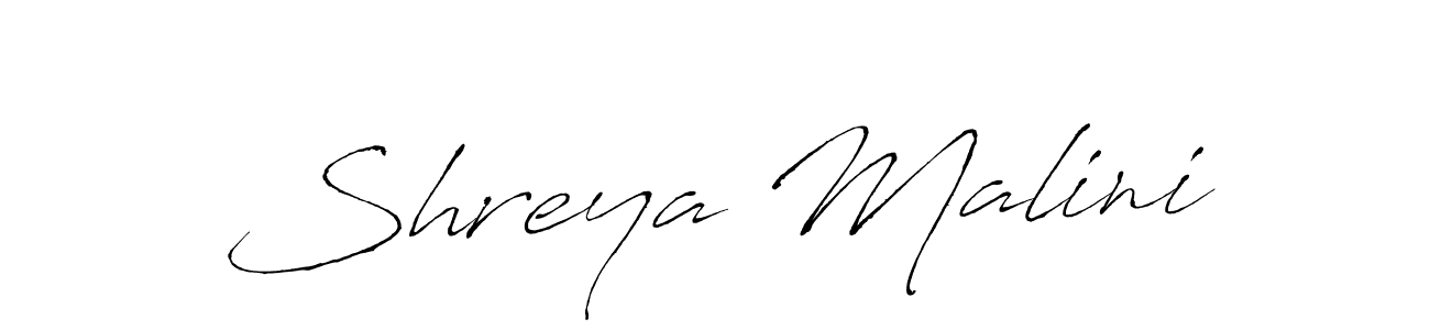 Design your own signature with our free online signature maker. With this signature software, you can create a handwritten (Antro_Vectra) signature for name Shreya Malini. Shreya Malini signature style 6 images and pictures png