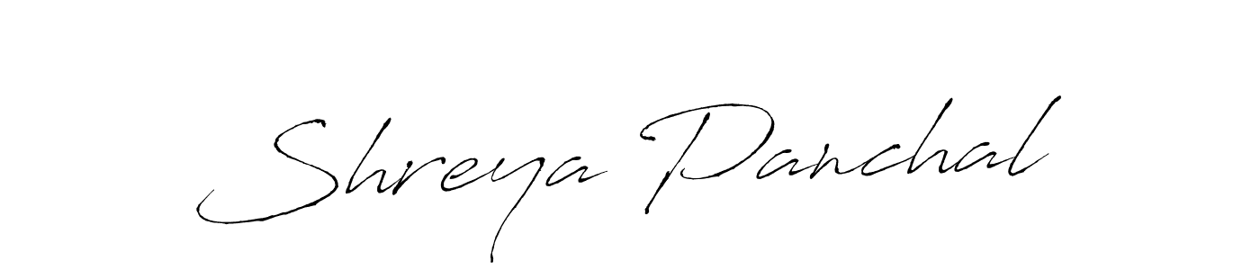 How to make Shreya Panchal signature? Antro_Vectra is a professional autograph style. Create handwritten signature for Shreya Panchal name. Shreya Panchal signature style 6 images and pictures png