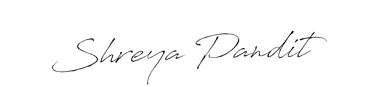Shreya Pandit stylish signature style. Best Handwritten Sign (Antro_Vectra) for my name. Handwritten Signature Collection Ideas for my name Shreya Pandit. Shreya Pandit signature style 6 images and pictures png