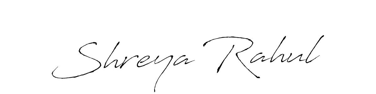 Design your own signature with our free online signature maker. With this signature software, you can create a handwritten (Antro_Vectra) signature for name Shreya Rahul. Shreya Rahul signature style 6 images and pictures png