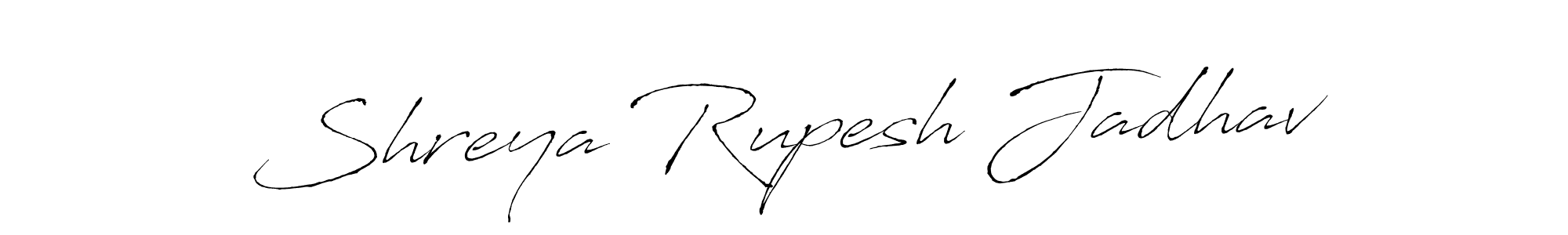 This is the best signature style for the Shreya Rupesh Jadhav name. Also you like these signature font (Antro_Vectra). Mix name signature. Shreya Rupesh Jadhav signature style 6 images and pictures png