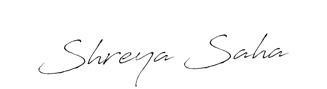 How to make Shreya Saha name signature. Use Antro_Vectra style for creating short signs online. This is the latest handwritten sign. Shreya Saha signature style 6 images and pictures png