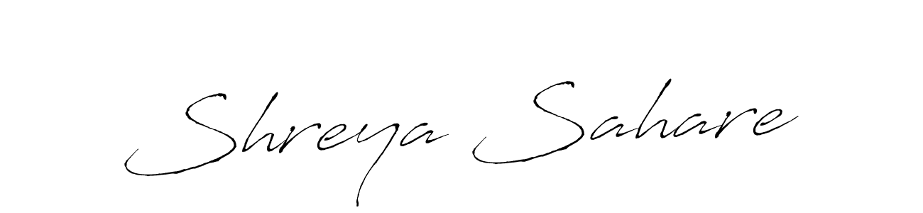 Create a beautiful signature design for name Shreya Sahare. With this signature (Antro_Vectra) fonts, you can make a handwritten signature for free. Shreya Sahare signature style 6 images and pictures png