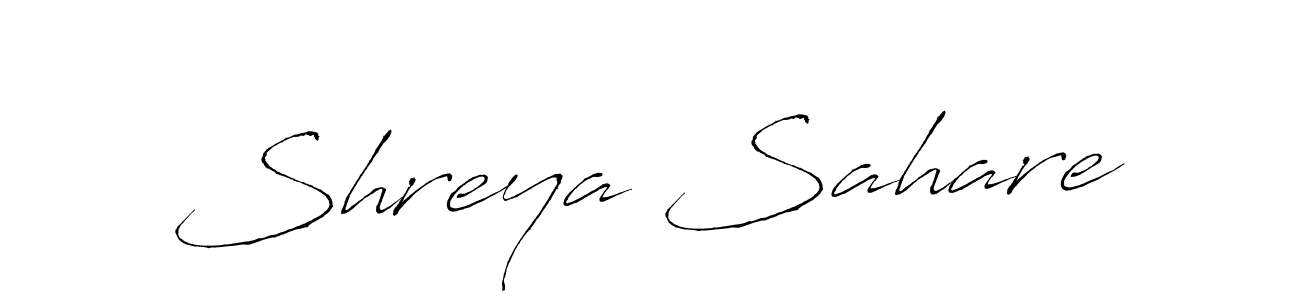 Shreya Sahare stylish signature style. Best Handwritten Sign (Antro_Vectra) for my name. Handwritten Signature Collection Ideas for my name Shreya Sahare. Shreya Sahare signature style 6 images and pictures png