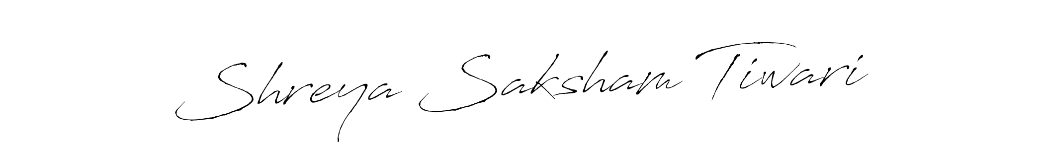 Design your own signature with our free online signature maker. With this signature software, you can create a handwritten (Antro_Vectra) signature for name Shreya Saksham Tiwari. Shreya Saksham Tiwari signature style 6 images and pictures png