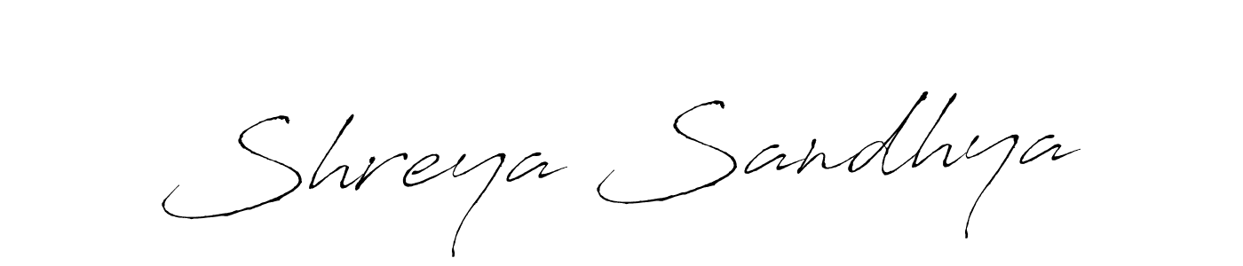Shreya Sandhya stylish signature style. Best Handwritten Sign (Antro_Vectra) for my name. Handwritten Signature Collection Ideas for my name Shreya Sandhya. Shreya Sandhya signature style 6 images and pictures png