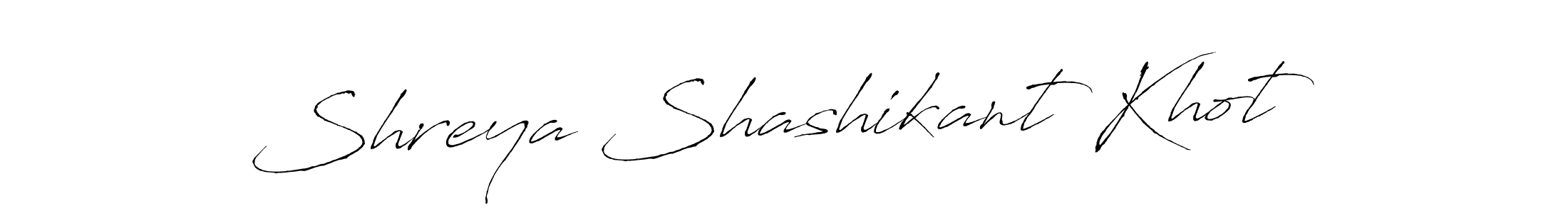 Design your own signature with our free online signature maker. With this signature software, you can create a handwritten (Antro_Vectra) signature for name Shreya Shashikant Khot. Shreya Shashikant Khot signature style 6 images and pictures png