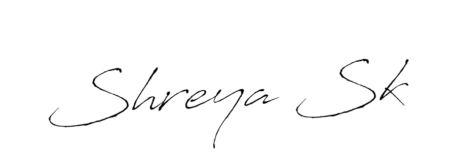 The best way (Antro_Vectra) to make a short signature is to pick only two or three words in your name. The name Shreya Sk include a total of six letters. For converting this name. Shreya Sk signature style 6 images and pictures png