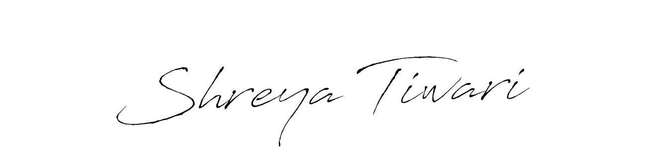 Make a beautiful signature design for name Shreya Tiwari. With this signature (Antro_Vectra) style, you can create a handwritten signature for free. Shreya Tiwari signature style 6 images and pictures png