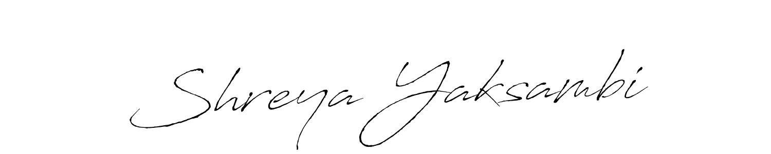 Shreya Yaksambi stylish signature style. Best Handwritten Sign (Antro_Vectra) for my name. Handwritten Signature Collection Ideas for my name Shreya Yaksambi. Shreya Yaksambi signature style 6 images and pictures png