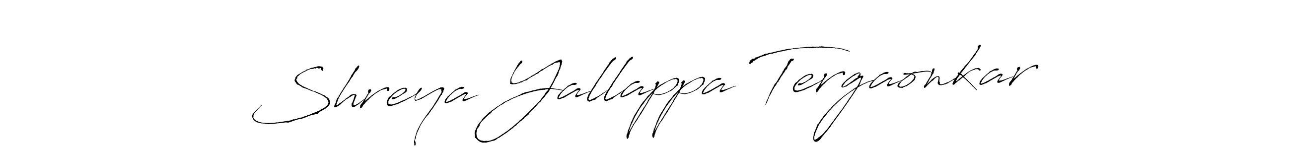 Also we have Shreya Yallappa Tergaonkar name is the best signature style. Create professional handwritten signature collection using Antro_Vectra autograph style. Shreya Yallappa Tergaonkar signature style 6 images and pictures png