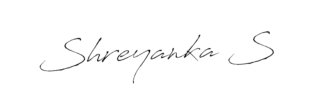 Also You can easily find your signature by using the search form. We will create Shreyanka S name handwritten signature images for you free of cost using Antro_Vectra sign style. Shreyanka S signature style 6 images and pictures png