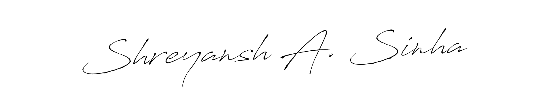 Use a signature maker to create a handwritten signature online. With this signature software, you can design (Antro_Vectra) your own signature for name Shreyansh A. Sinha. Shreyansh A. Sinha signature style 6 images and pictures png