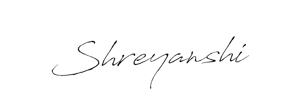 Design your own signature with our free online signature maker. With this signature software, you can create a handwritten (Antro_Vectra) signature for name Shreyanshi. Shreyanshi signature style 6 images and pictures png