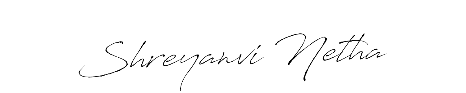 Create a beautiful signature design for name Shreyanvi Netha. With this signature (Antro_Vectra) fonts, you can make a handwritten signature for free. Shreyanvi Netha signature style 6 images and pictures png