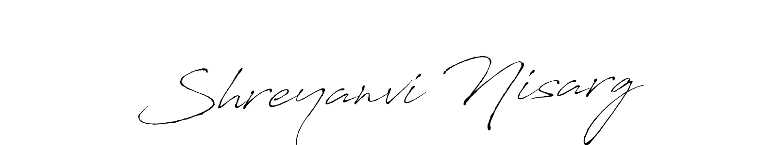 Shreyanvi Nisarg stylish signature style. Best Handwritten Sign (Antro_Vectra) for my name. Handwritten Signature Collection Ideas for my name Shreyanvi Nisarg. Shreyanvi Nisarg signature style 6 images and pictures png