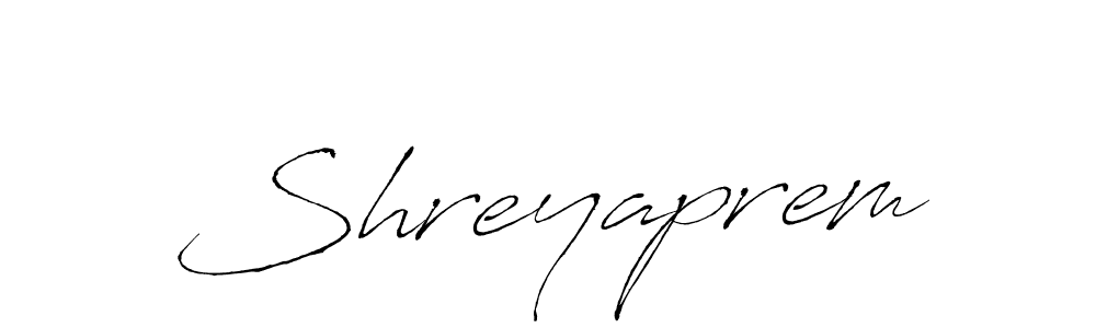 Make a beautiful signature design for name Shreyaprem. With this signature (Antro_Vectra) style, you can create a handwritten signature for free. Shreyaprem signature style 6 images and pictures png
