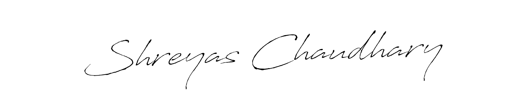 Make a beautiful signature design for name Shreyas Chaudhary. With this signature (Antro_Vectra) style, you can create a handwritten signature for free. Shreyas Chaudhary signature style 6 images and pictures png