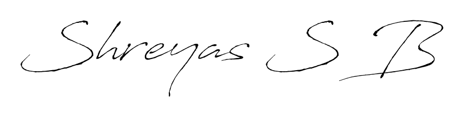 Personalize your online presence with Shreyas S B signature rendered in elegant Antro_Vectra font. Great for website footers and blogs. Shreyas S B signature style 6 images and pictures png