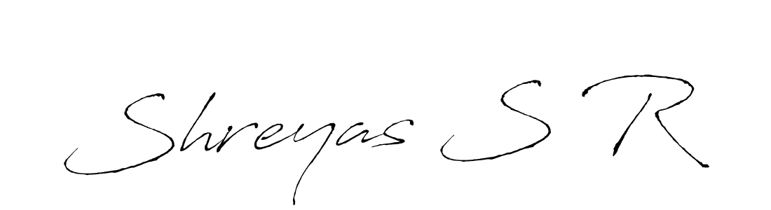 Make a beautiful signature design for name Shreyas S R. With this signature (Antro_Vectra) style, you can create a handwritten signature for free. Shreyas S R signature style 6 images and pictures png