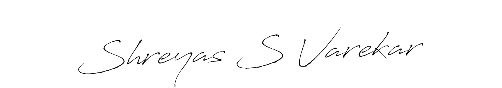 The best way (Antro_Vectra) to make a short signature is to pick only two or three words in your name. The name Shreyas S Varekar include a total of six letters. For converting this name. Shreyas S Varekar signature style 6 images and pictures png