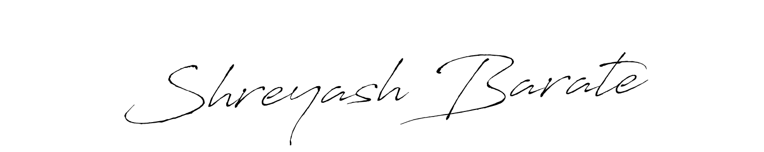Make a beautiful signature design for name Shreyash Barate. With this signature (Antro_Vectra) style, you can create a handwritten signature for free. Shreyash Barate signature style 6 images and pictures png