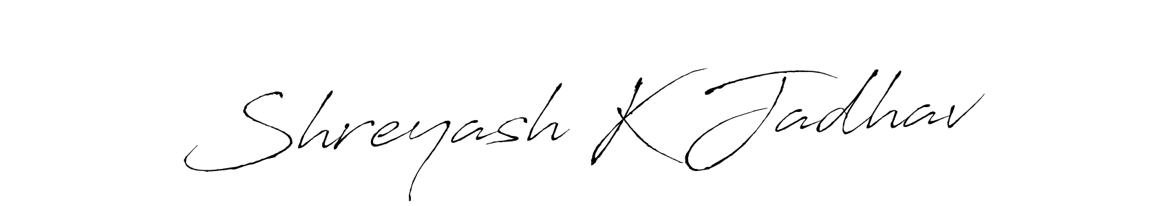 The best way (Antro_Vectra) to make a short signature is to pick only two or three words in your name. The name Shreyash K Jadhav include a total of six letters. For converting this name. Shreyash K Jadhav signature style 6 images and pictures png