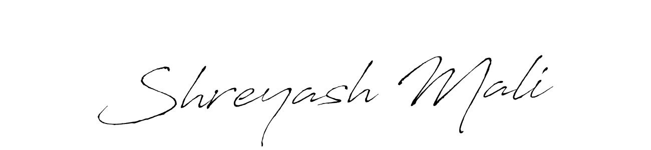 Create a beautiful signature design for name Shreyash Mali. With this signature (Antro_Vectra) fonts, you can make a handwritten signature for free. Shreyash Mali signature style 6 images and pictures png
