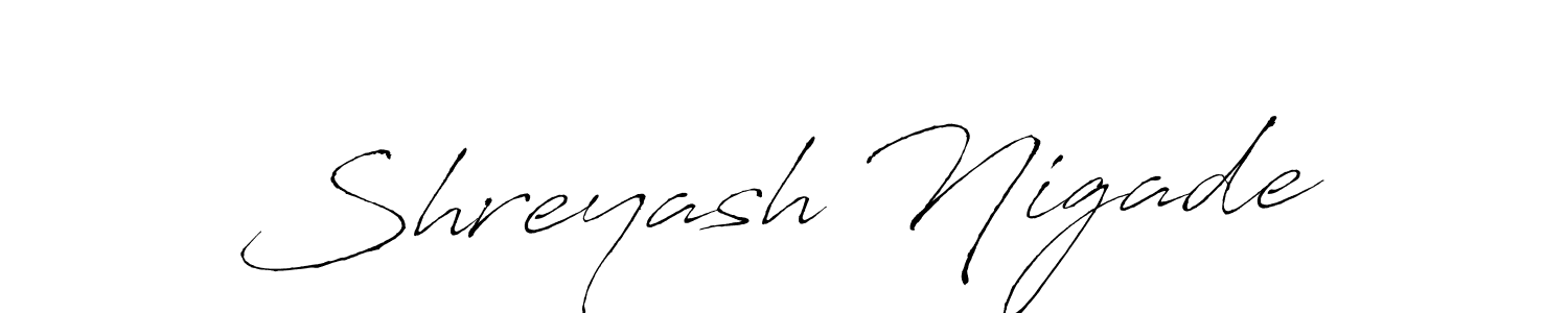 The best way (Antro_Vectra) to make a short signature is to pick only two or three words in your name. The name Shreyash Nigade include a total of six letters. For converting this name. Shreyash Nigade signature style 6 images and pictures png