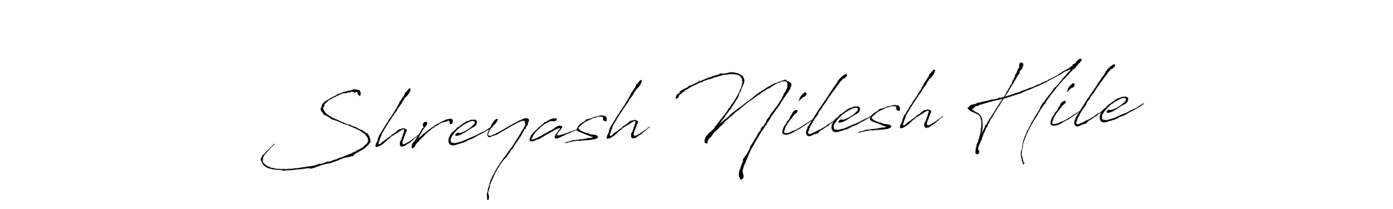 It looks lik you need a new signature style for name Shreyash Nilesh Hile. Design unique handwritten (Antro_Vectra) signature with our free signature maker in just a few clicks. Shreyash Nilesh Hile signature style 6 images and pictures png
