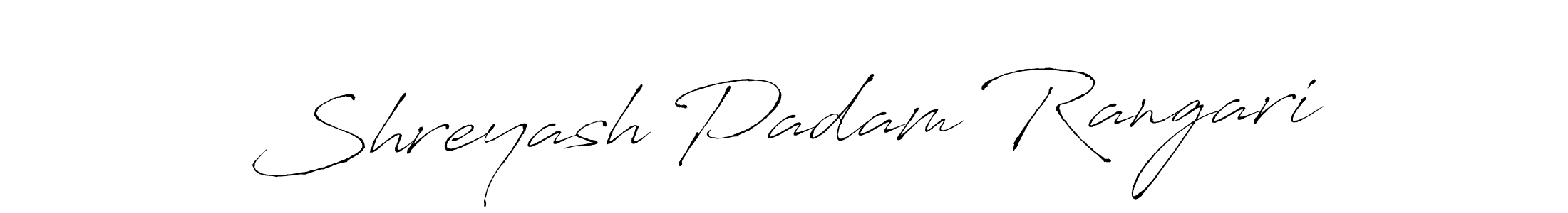 Also You can easily find your signature by using the search form. We will create Shreyash Padam Rangari name handwritten signature images for you free of cost using Antro_Vectra sign style. Shreyash Padam Rangari signature style 6 images and pictures png