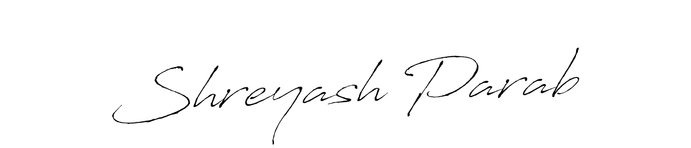 Create a beautiful signature design for name Shreyash Parab. With this signature (Antro_Vectra) fonts, you can make a handwritten signature for free. Shreyash Parab signature style 6 images and pictures png